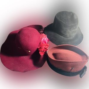 Three beautiful wool hats
